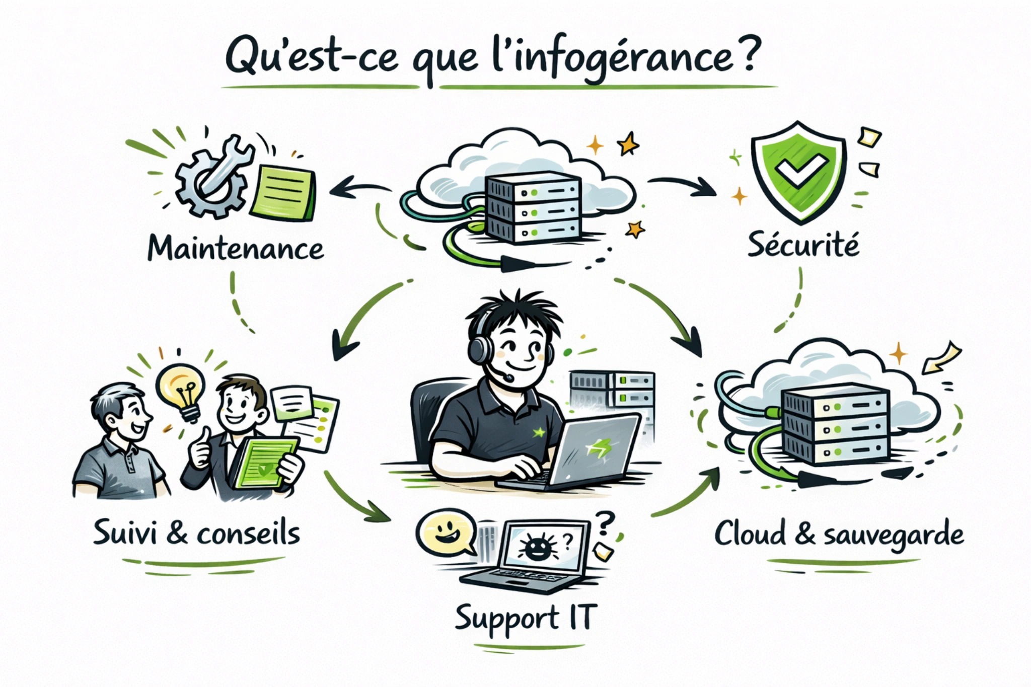 Schéma du service d’infogérance