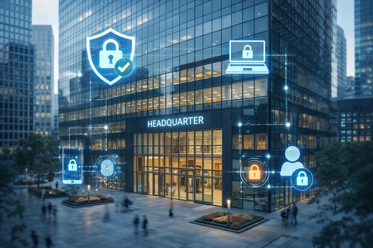 Illustration d’une stratégie Zero Trust avec contrôle des accès, vérification des utilisateurs et protection des systèmes informatiques